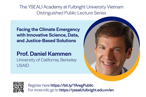 Distinguished Lecture by Professor Daniel Kammen at the YSEALI Academy at Fulbright University Vietnam