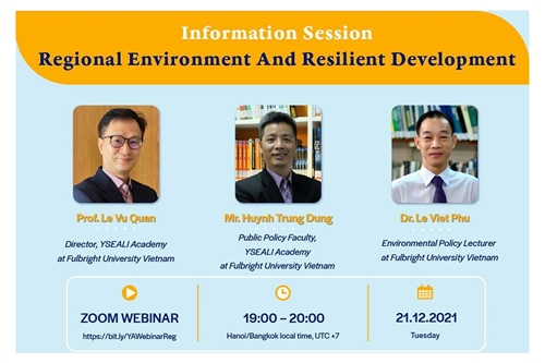Info session - Regional Environment and Resilient Development Seminar